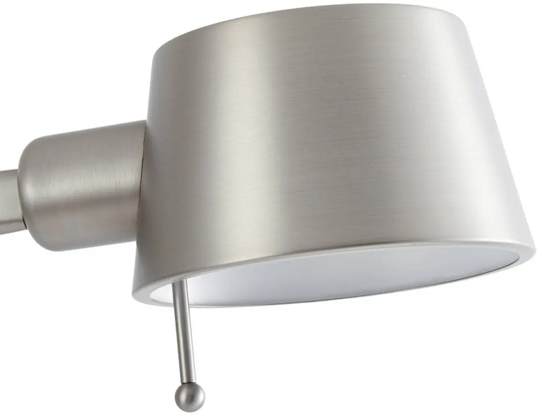 Lucande Bureaulamp 1 Licht E27 - 93,5 cm - Nikkel Satijn