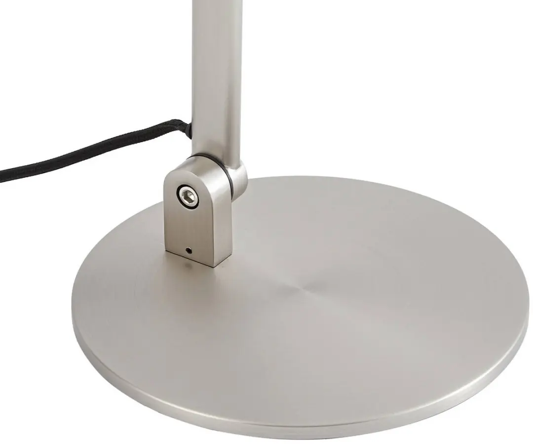 Lucande Bureaulamp 1 Licht E27 - 93,5 cm - Nikkel Satijn