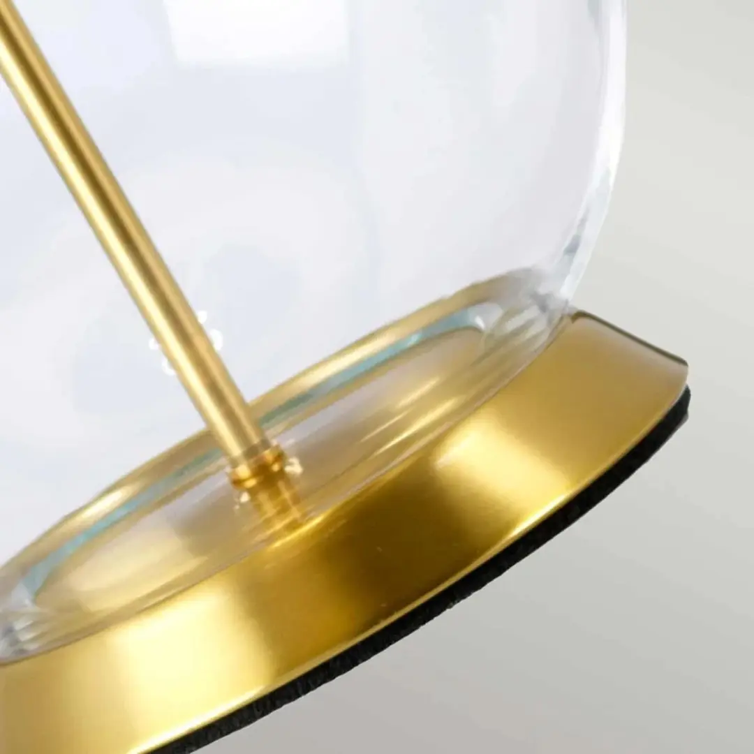 Elstead Lighting Orb LED Tafellamp - Aged Brass met zwarte kap