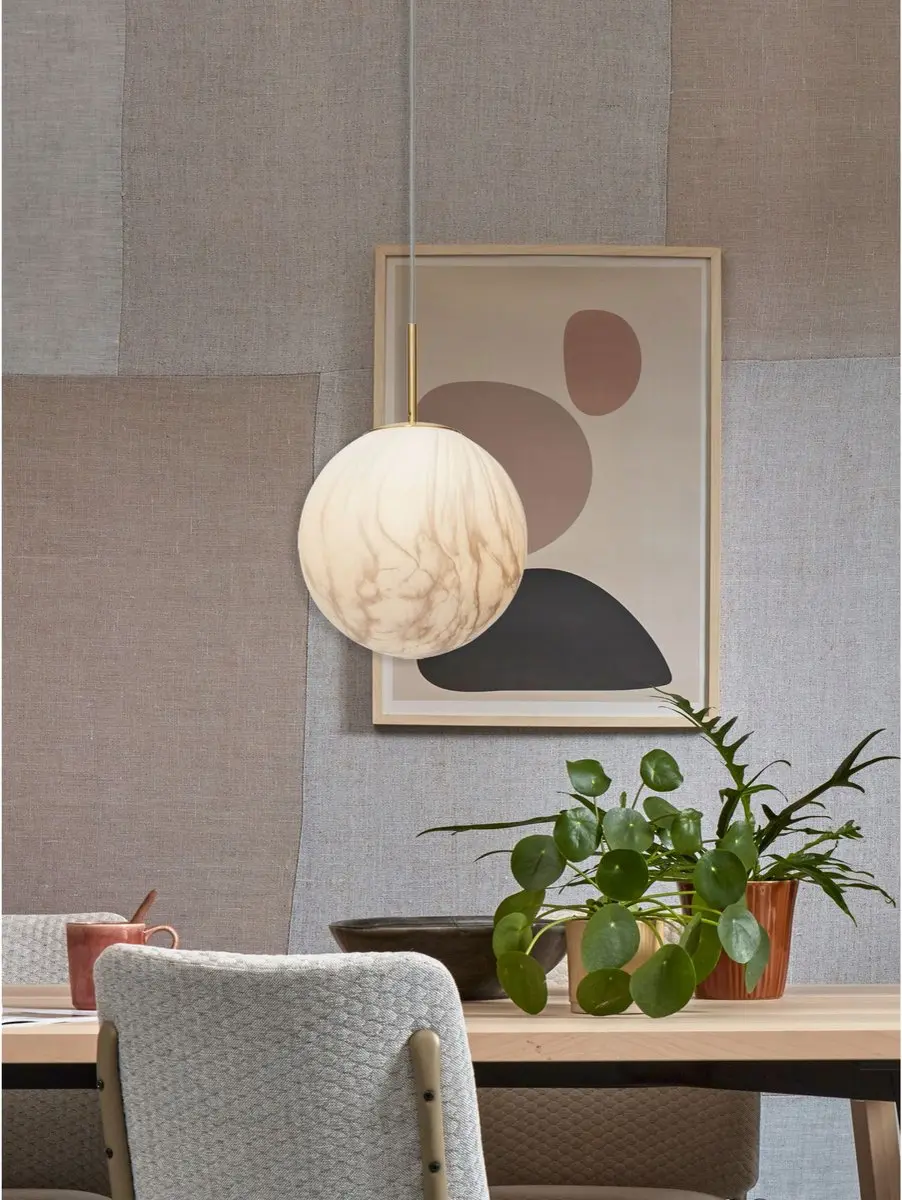 it's about RoMi Carrara Hanglamp - Ø28cm - Goud/Wit
