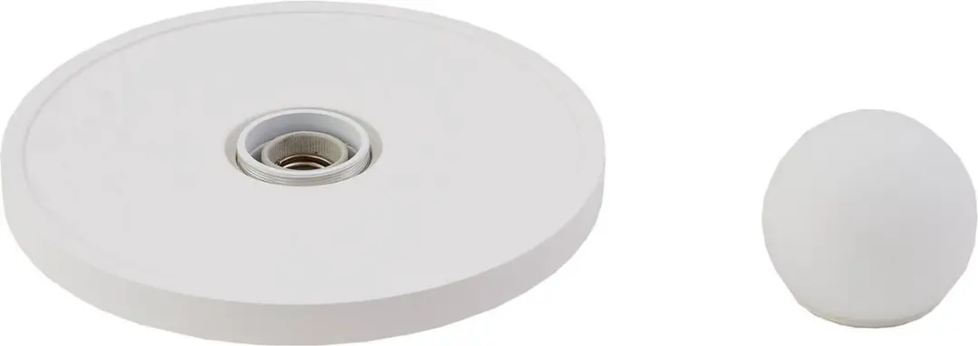 Lindby Wandlamp 1 Licht Gips Glas E27 Wit