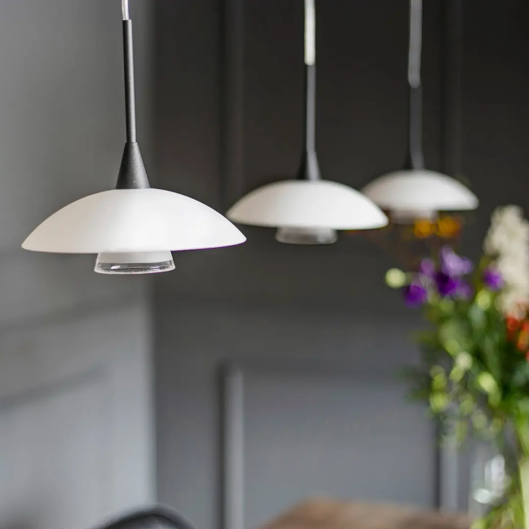 Steinhauer Tallerken 2654ZW Hanglamp - 3 Lichtpunten - Zwart - afbeelding 6 van 6