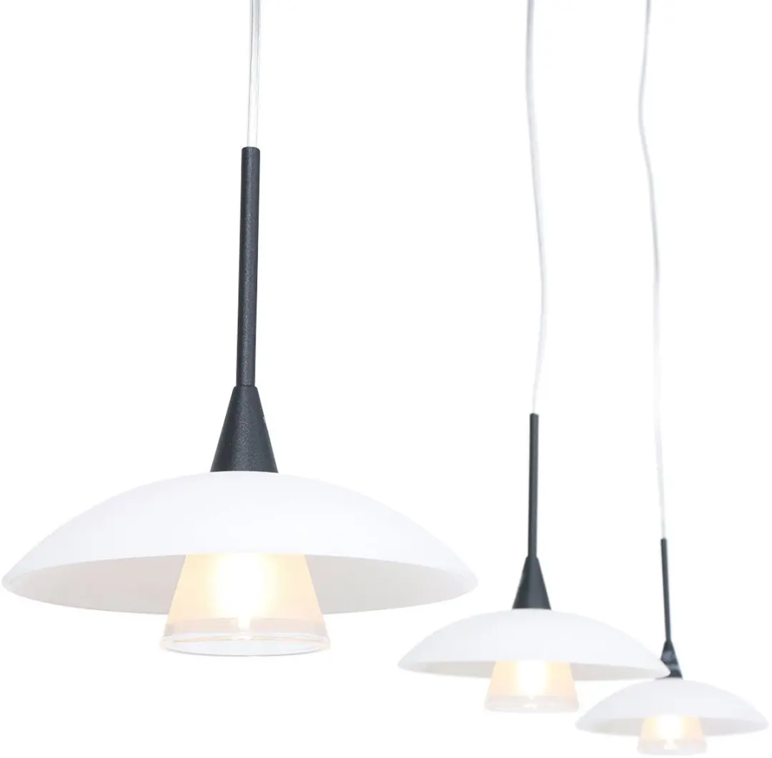Steinhauer Tallerken 2654ZW Hanglamp - 3 Lichtpunten - Zwart