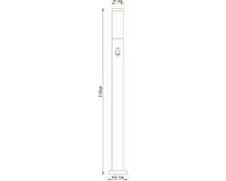 Globo Boston Vloerlamp - Antraciet - Ø13cm - E27