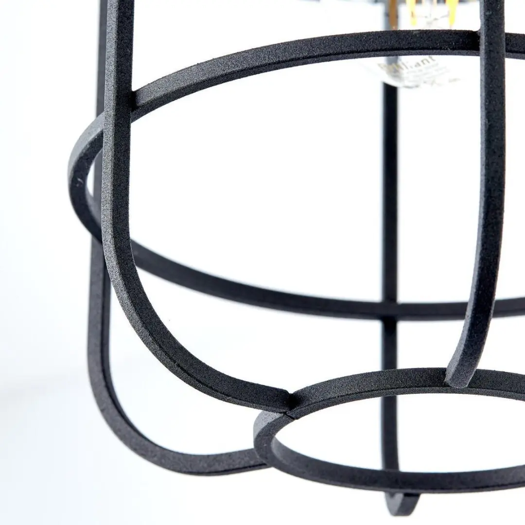 Brilliant Gwen Hanglamp E27 - 3 Lichtpunten - Zwart/Hout - afbeelding 6 van 6