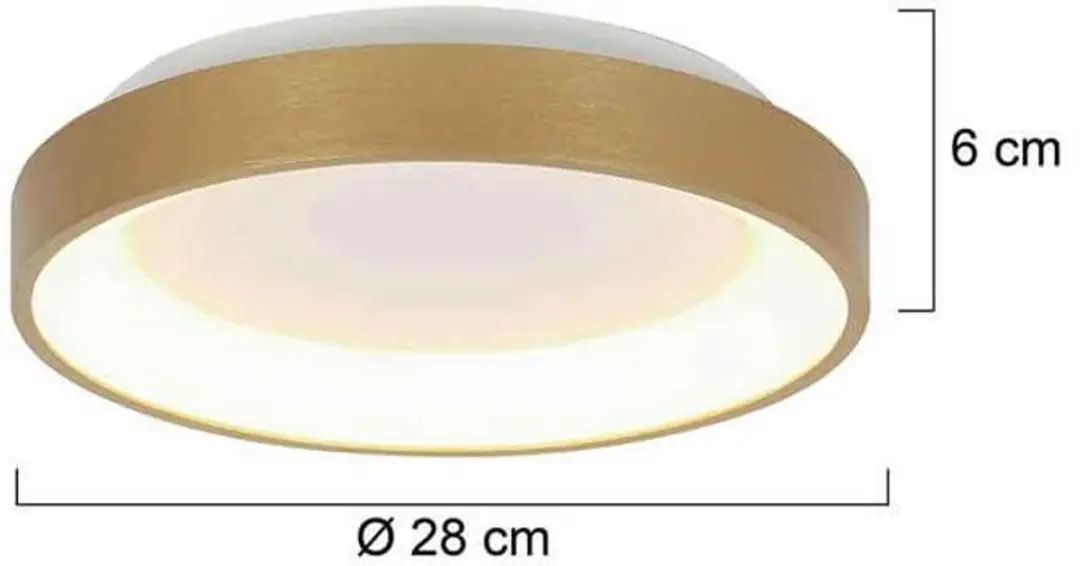Steinhauer Ringlede 3690GO Plafonnier - Goud - Ø28cm - afbeelding 6 van 6