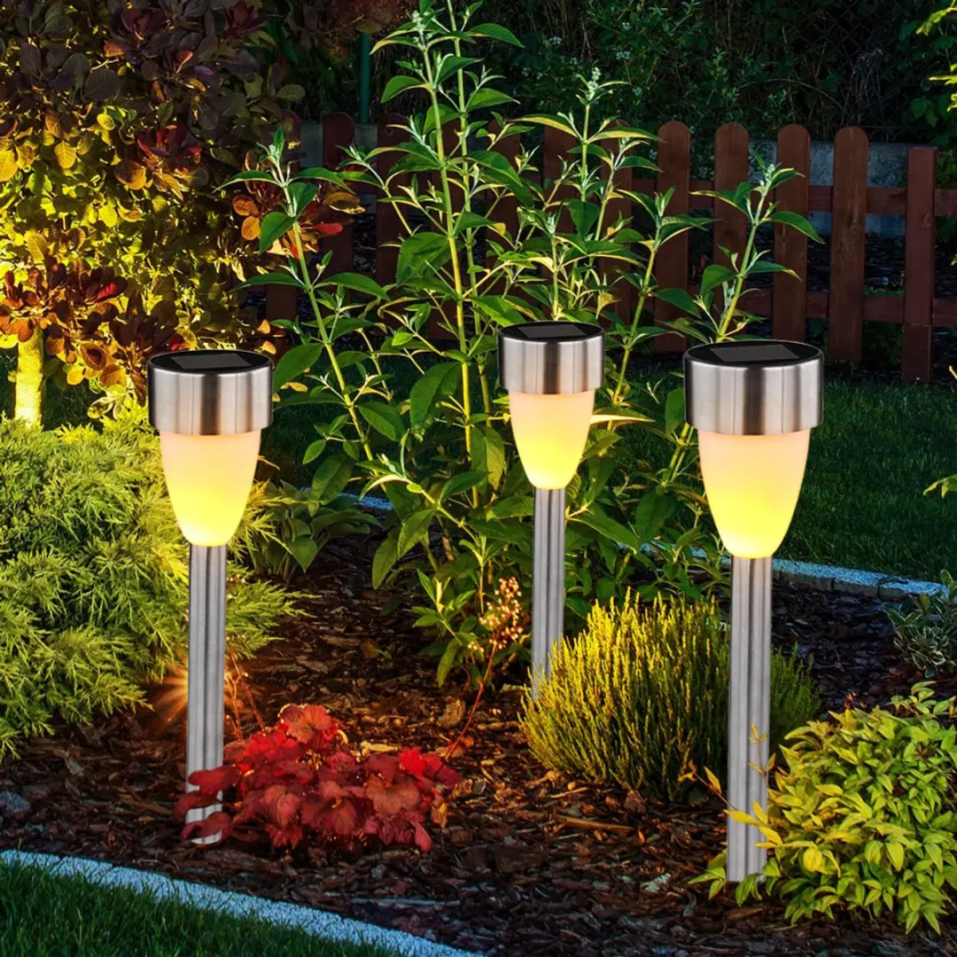 Globo Solarlamp Tuinlamp Terraslamp - 6 Stuks - IP44 - 3000K - Zwart/Wit