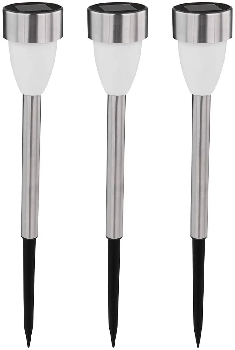 Globo Solarlamp Tuinlamp Terraslamp - 6 Stuks - IP44 - 3000K - Zwart/Wit
