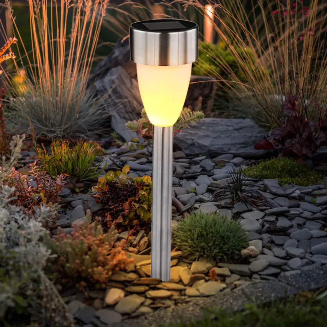 Globo Solarlamp Tuinlamp Terraslamp - 6 Stuks - IP44 - 3000K - Zwart/Wit