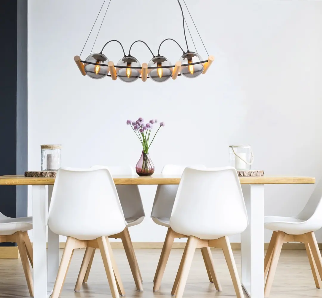 Globo Leona Hanglamp - 4 Lichtpunten - Zwart - Ø15cm