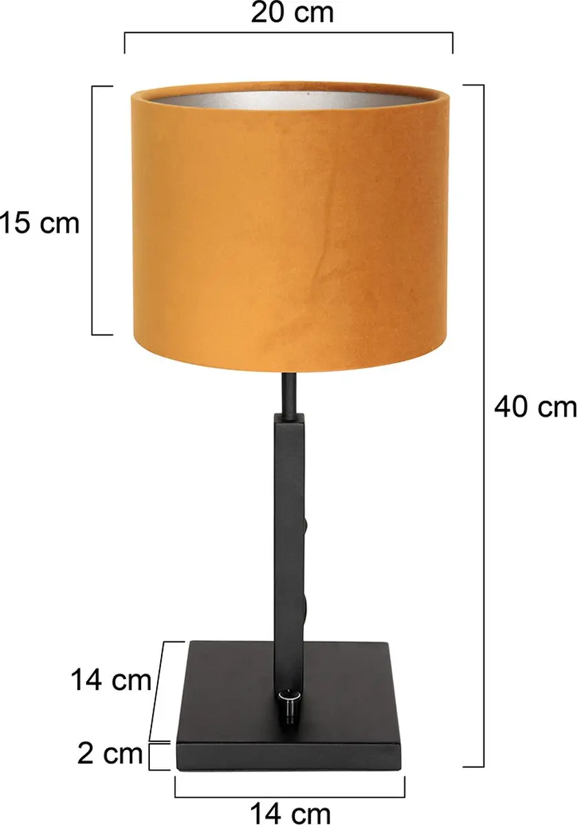 Steinhauer Stang 8164ZW Tafellamp - Goud/Zwart