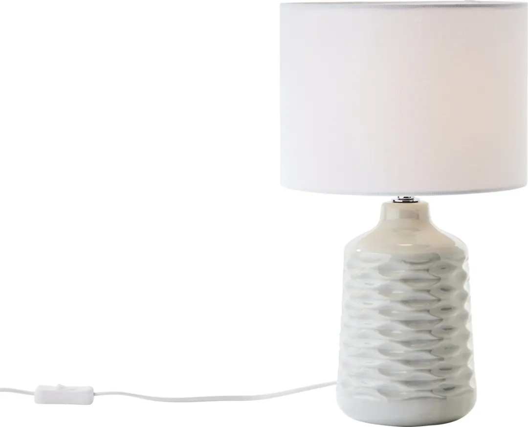 Brilliant Ilysa Tafellamp - 25cm - Grijs/Wit