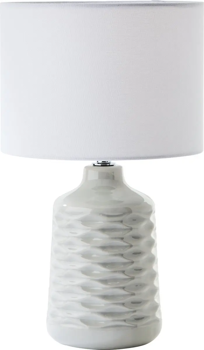 Brilliant Ilysa Tafellamp - 25cm - Grijs/Wit