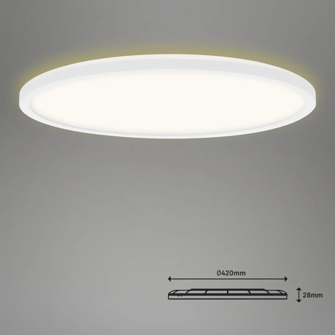 Briloner Slim LED Plafondlamp 22W RGB - 2.700 Lumen - Ø42cm Wit