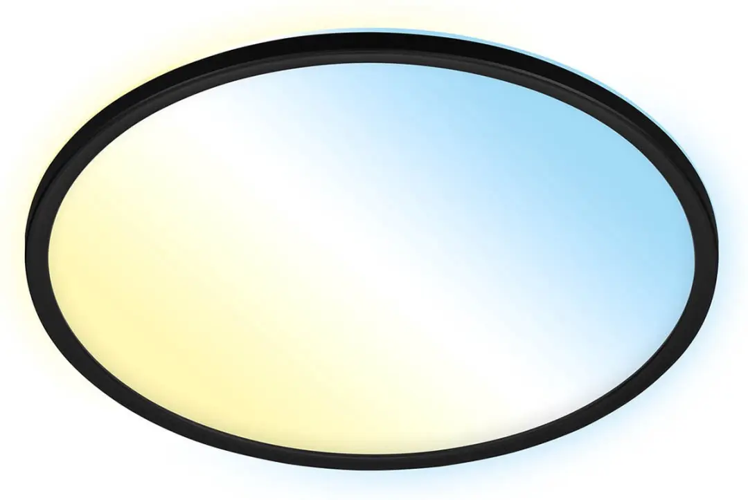 Briloner Slim LED Plafonnière 22W - Ø42cm - Zwart