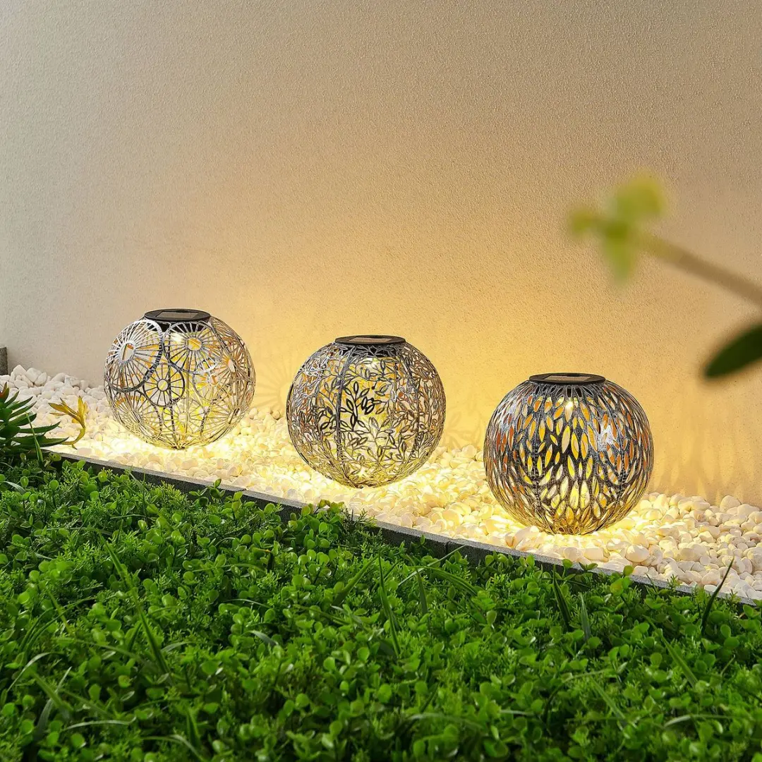 Lindby Solar Tuinverlichting 3-lichts - 54cm - Zilver