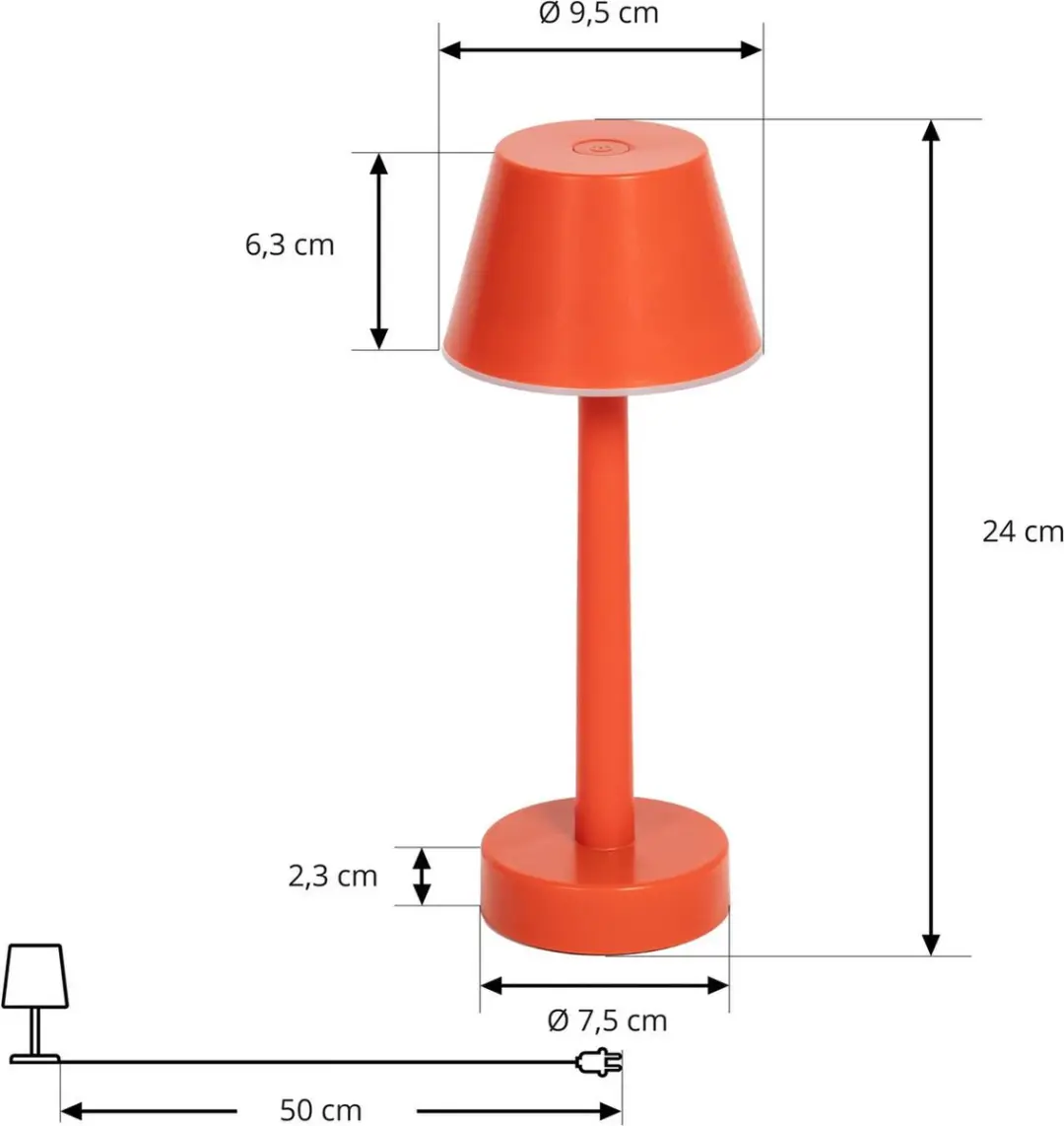 Lindby RGB Sfeerverlichting Buiten - 1 Lichtpunt - Rood - 24 cm