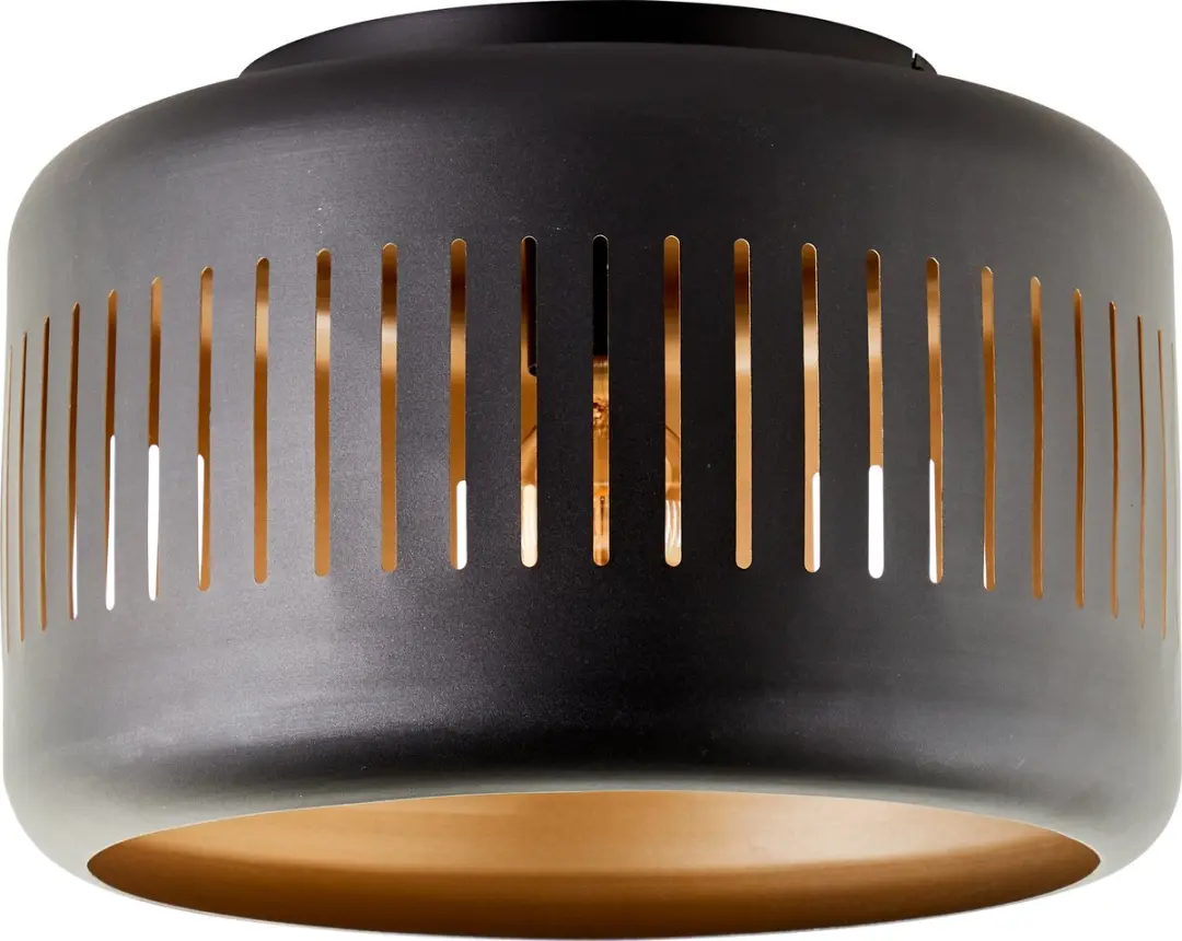 Brilliant Tyas Plafondlamp E27 - 38cm - Zwart/Goud - afbeelding 6 van 6