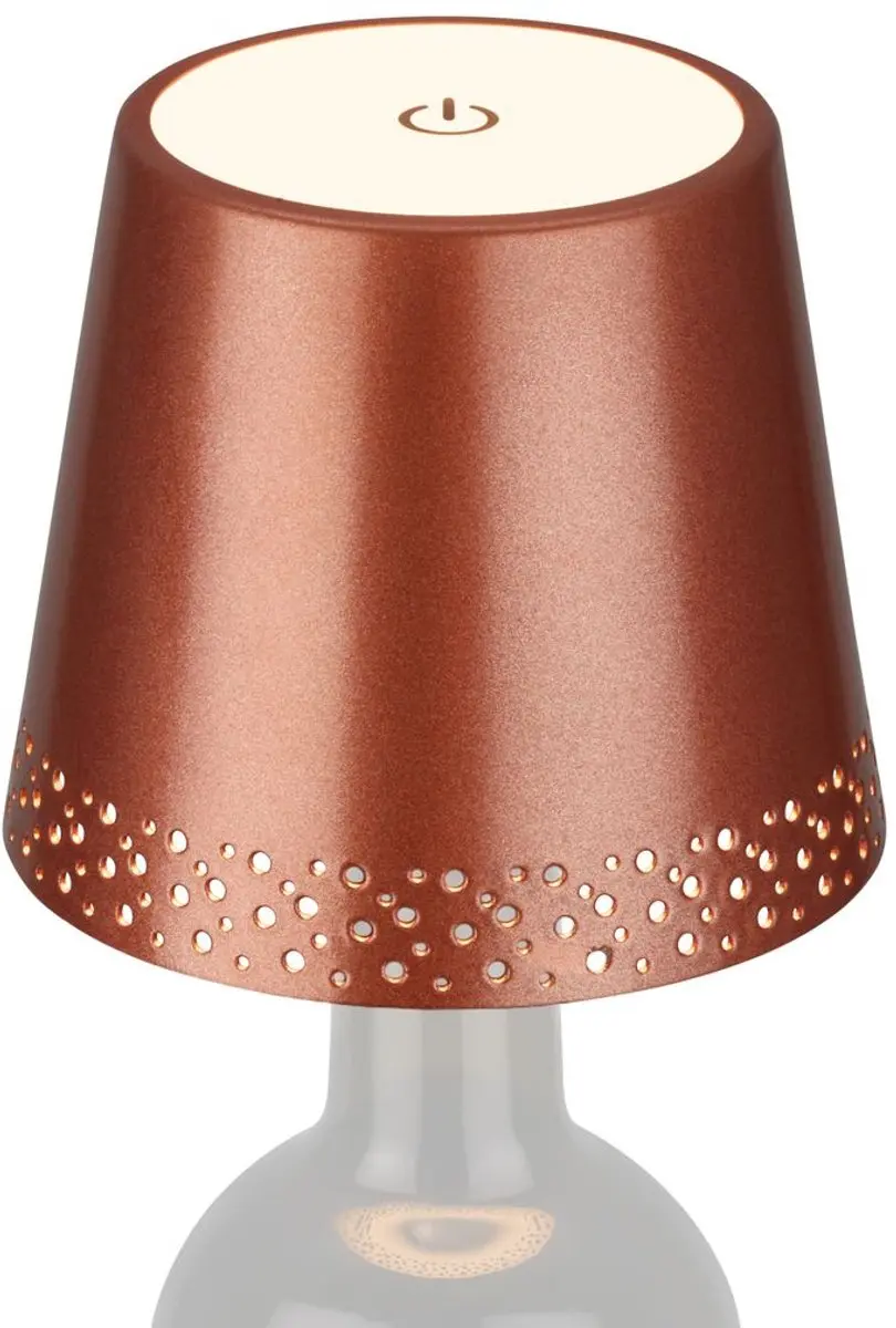 Briloner Flaska LED Tafellamp - Oplaadbaar Koper Ø11x9cm