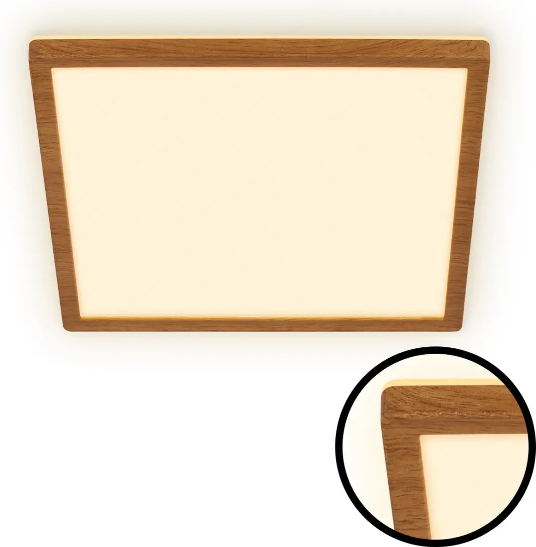 Briloner Tava Wood LED Plafondlamp 18W