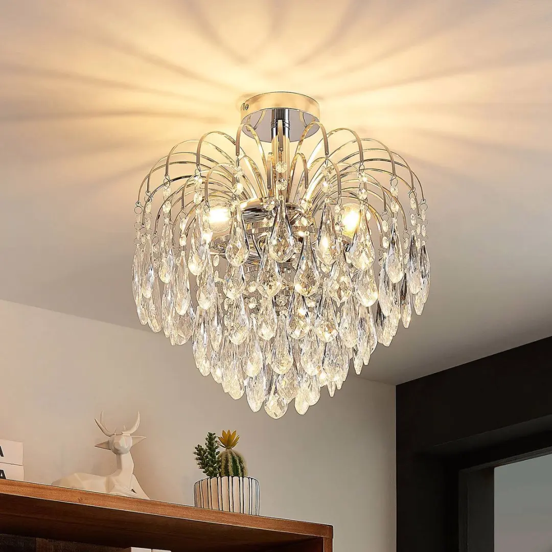 Lindby Plafondlamp 3-Lichts - Ø40cm - Chroom