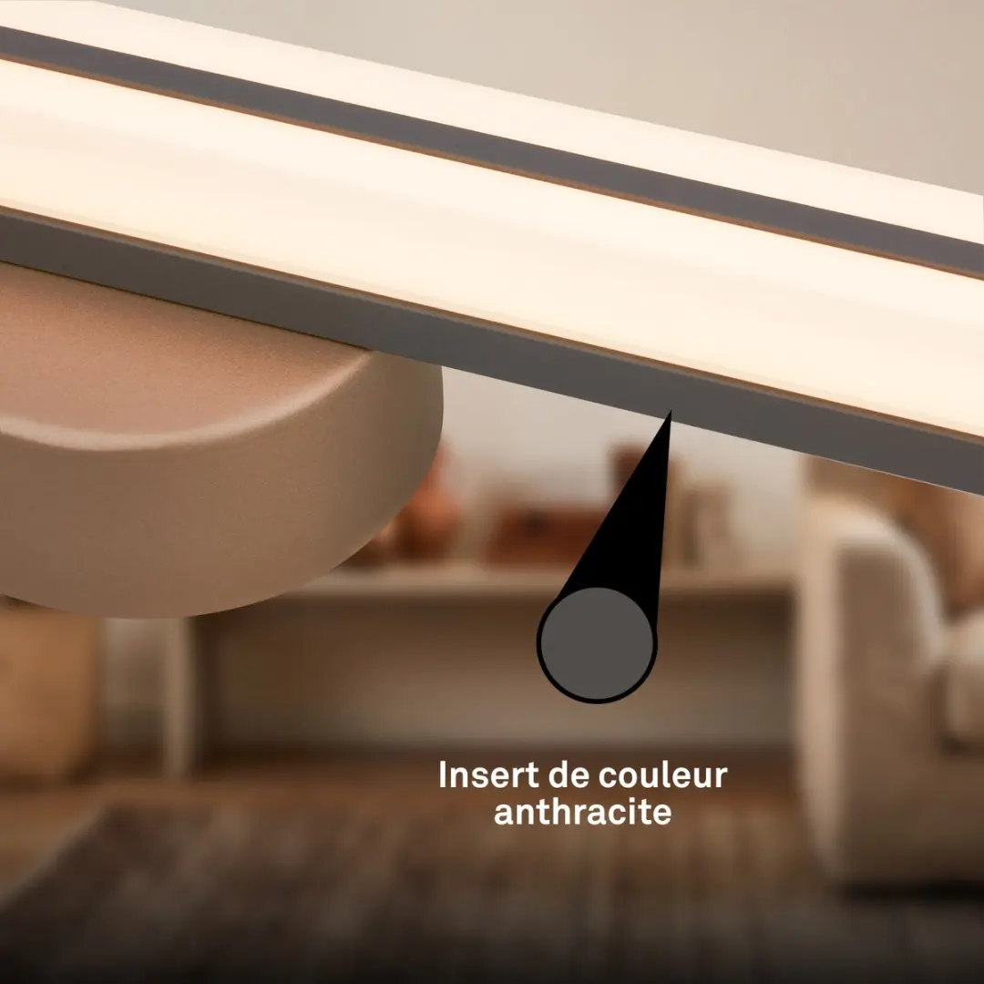 Briloner Ruth Wandlamp 60cm - Antraciet & Brons - Warm Wit