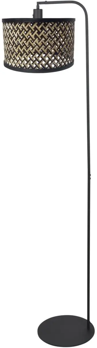 Steinhauer Vloerlamp 4789ZW - 152cm - Bamboe/Zwart