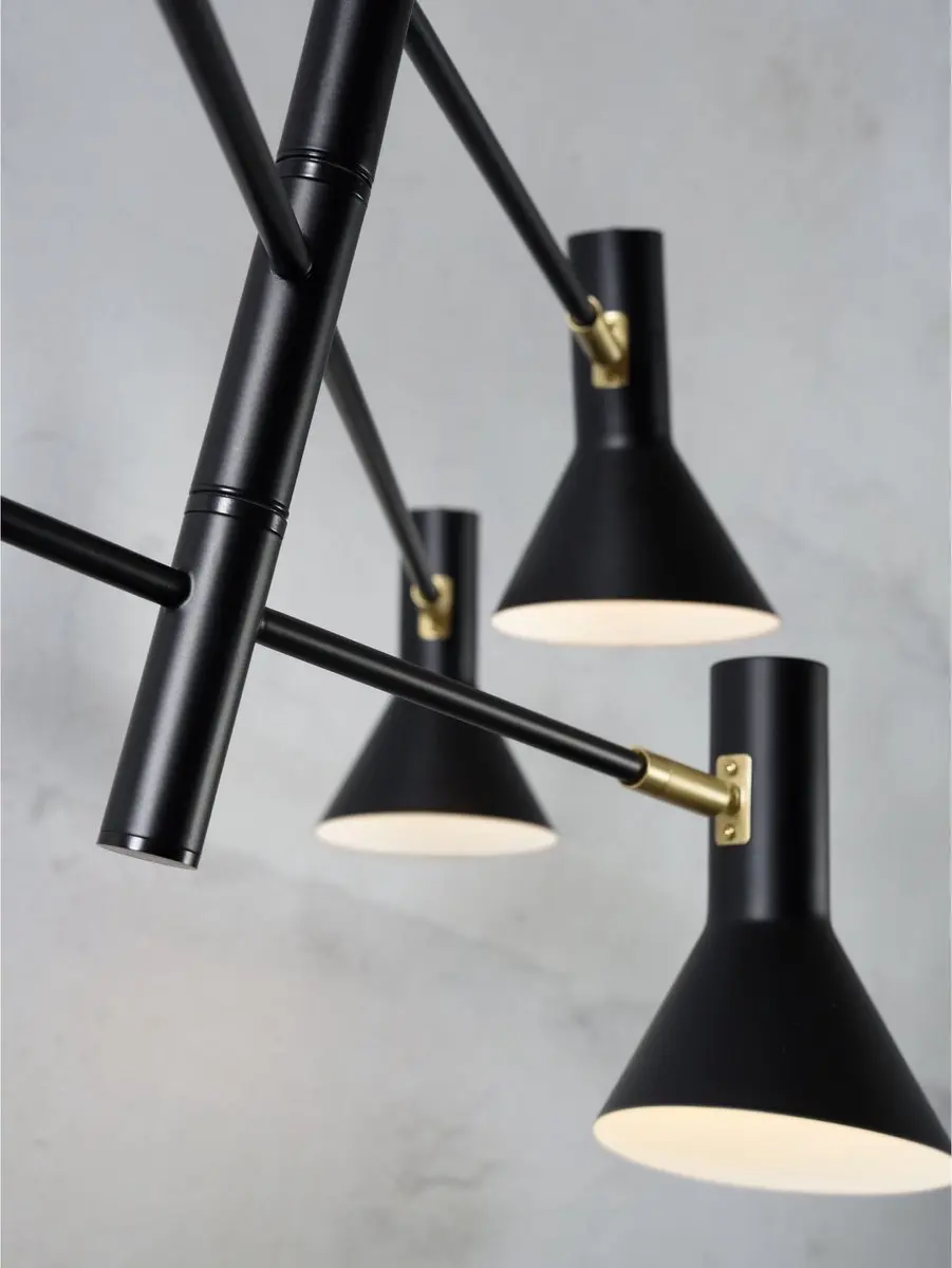 it's about RoMi Izmir Plafondlamp Zwart/Goud - 124x124cm