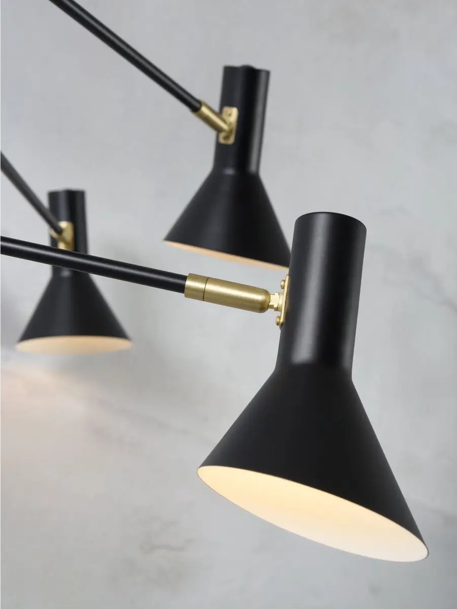 it's about RoMi Izmir Plafondlamp Zwart/Goud - 124x124cm