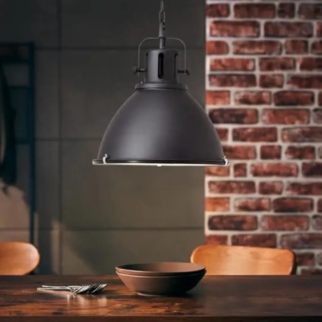 Brilliant Industriële Hanglamp Jesper XL - Zwart
