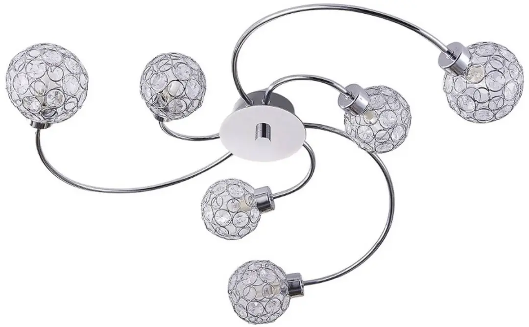 Lindby Plafondlamp 65cm - 6x G9 - Chroom