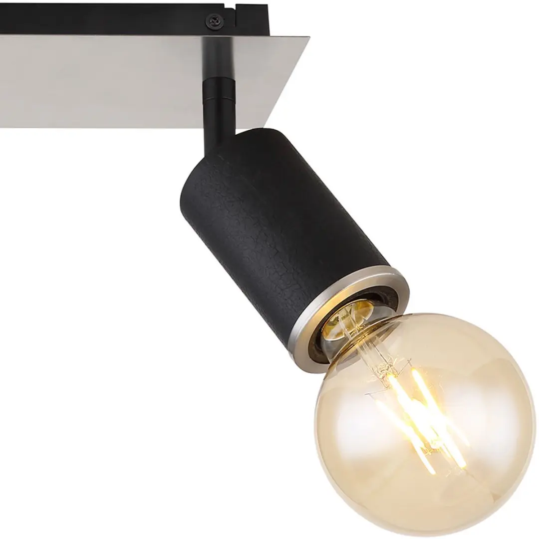 Globo Plafondlamp 2-lichts Zwart - 2x E27 - 31x10x18cm