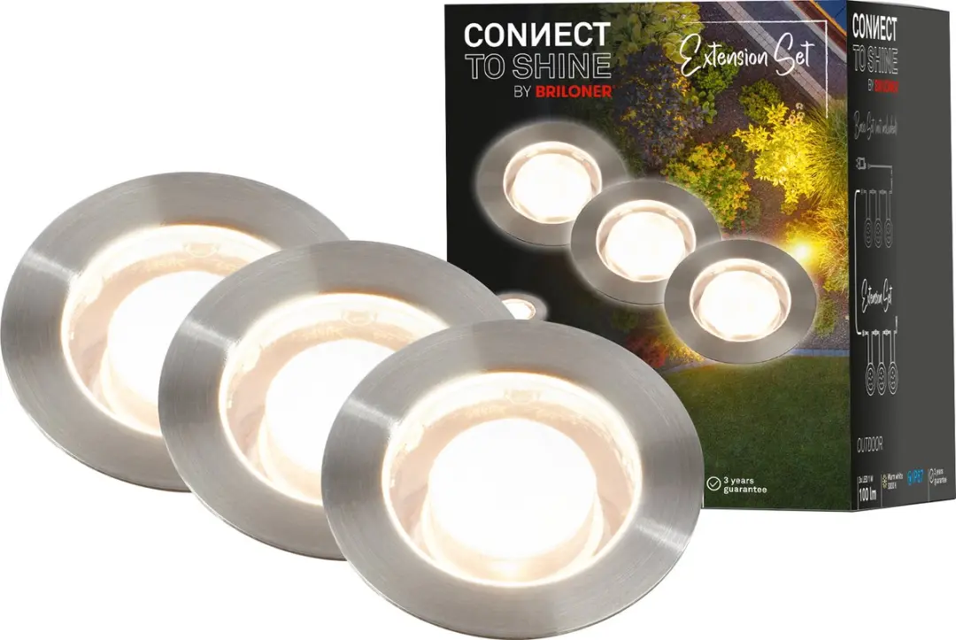 Briloner LED Grondspotset 3 Stuks