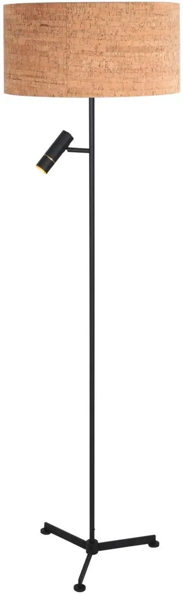 Steinhauer Vloerlamp 4833ZW - 2x 3W Warm Wit - Beige/Zwart
