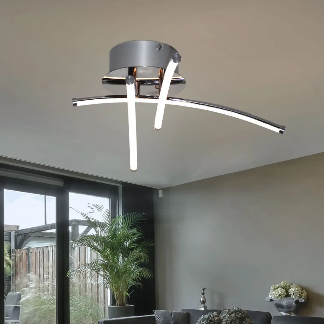 Globo LED Plafondlamp 9W 990lm Warm Wit - Zilver