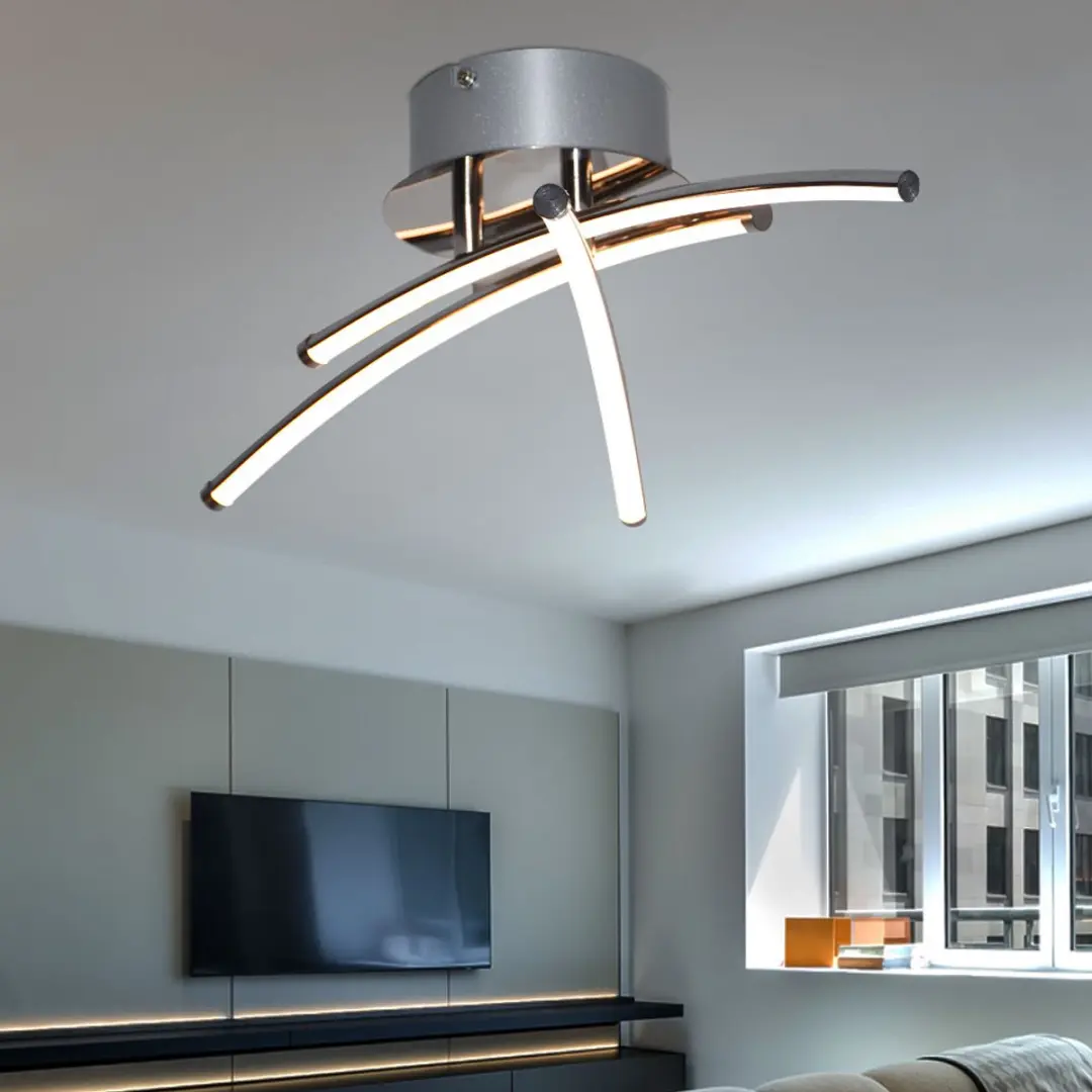 Globo LED Plafondlamp 9W 990lm Warm Wit - Zilver