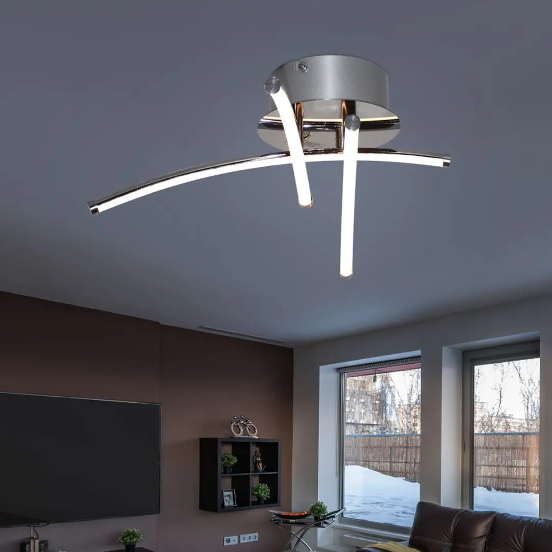 Globo LED Plafondlamp 9W 990lm Warm Wit - Zilver