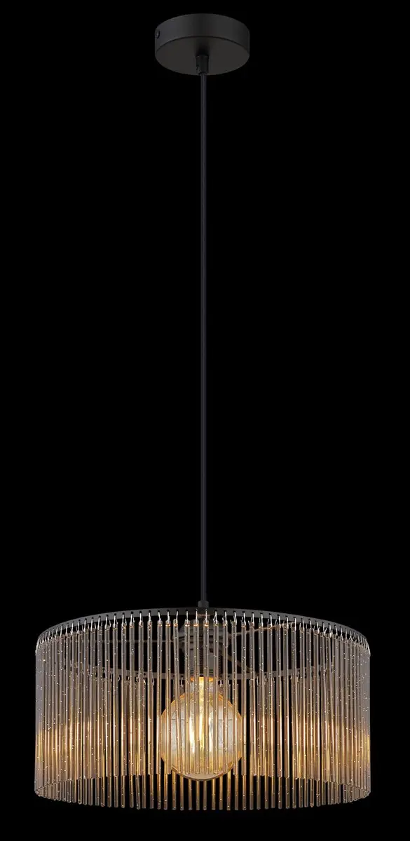 Globo Leeds Hanglamp - Ø35cm - E27 - Zwart - afbeelding 6 van 6