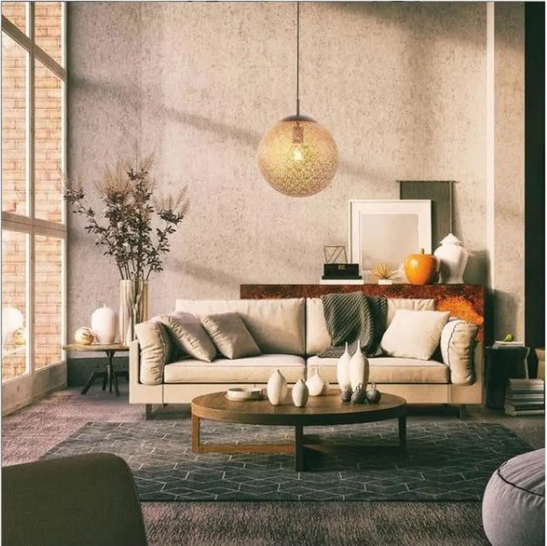 Paul Neuhaus Kreta Hanglamp - 1 Lichtpunt - Ø40cm - Roestbruin - afbeelding 6 van 6