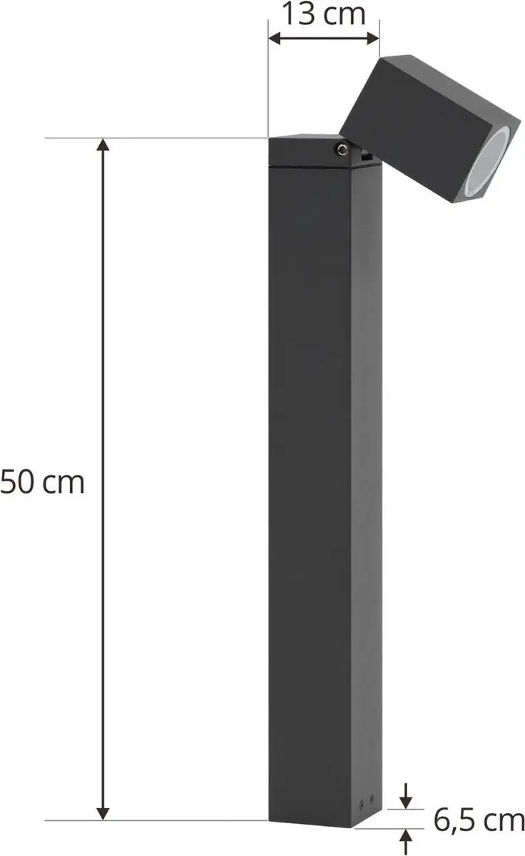 Lindby Sokkellamp GU10 Antraciet