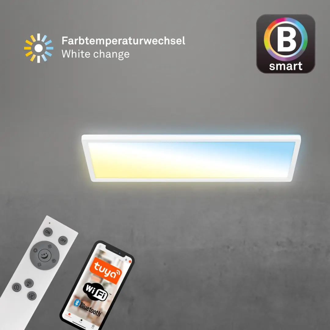 Briloner Slimme LED Plafondlamp 22W - 58cm - RGB - Wit