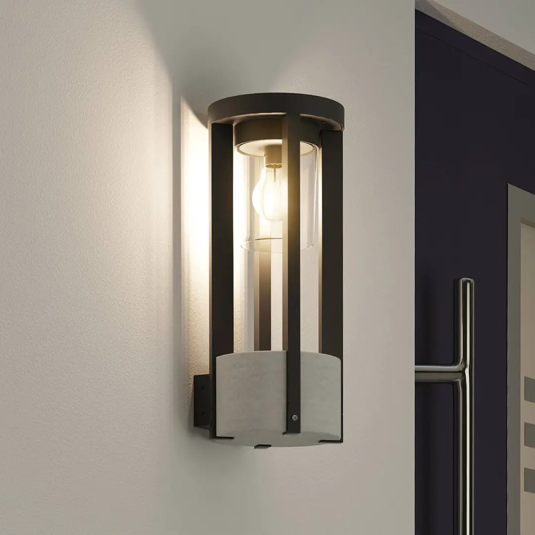 Lucande Wandlamp Buiten 1 Licht E27 - 42cm - Donkergrijs