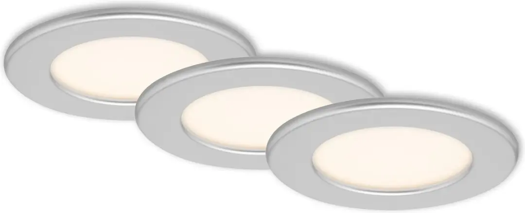 Briloner Thin LED Inbouwspots 3x6W 450lm - Mat Nikkel - 3000K
