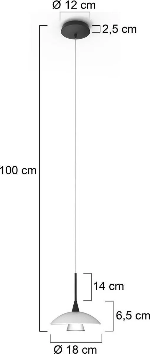 Steinhauer Tallerken Hanglamp - 3 Lichtpunten Zwart