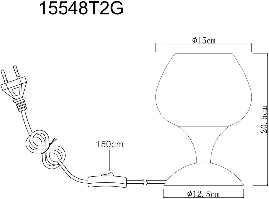 Globo Maxy Tafellamp Rood Ø15cm - E27