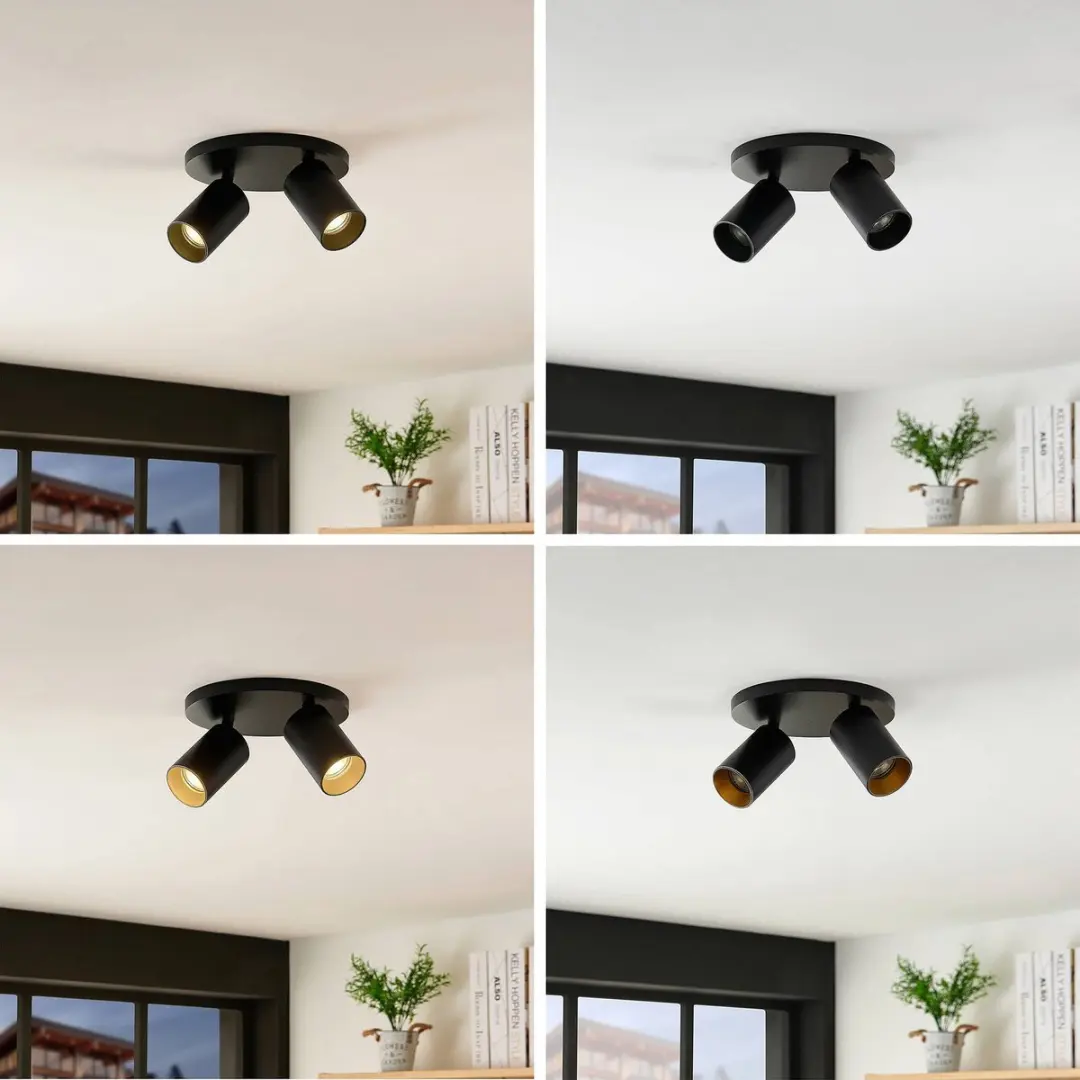 ARCCHIO Buitenspot 2-lichts Aluminium GU10 - 20cm - Zwart