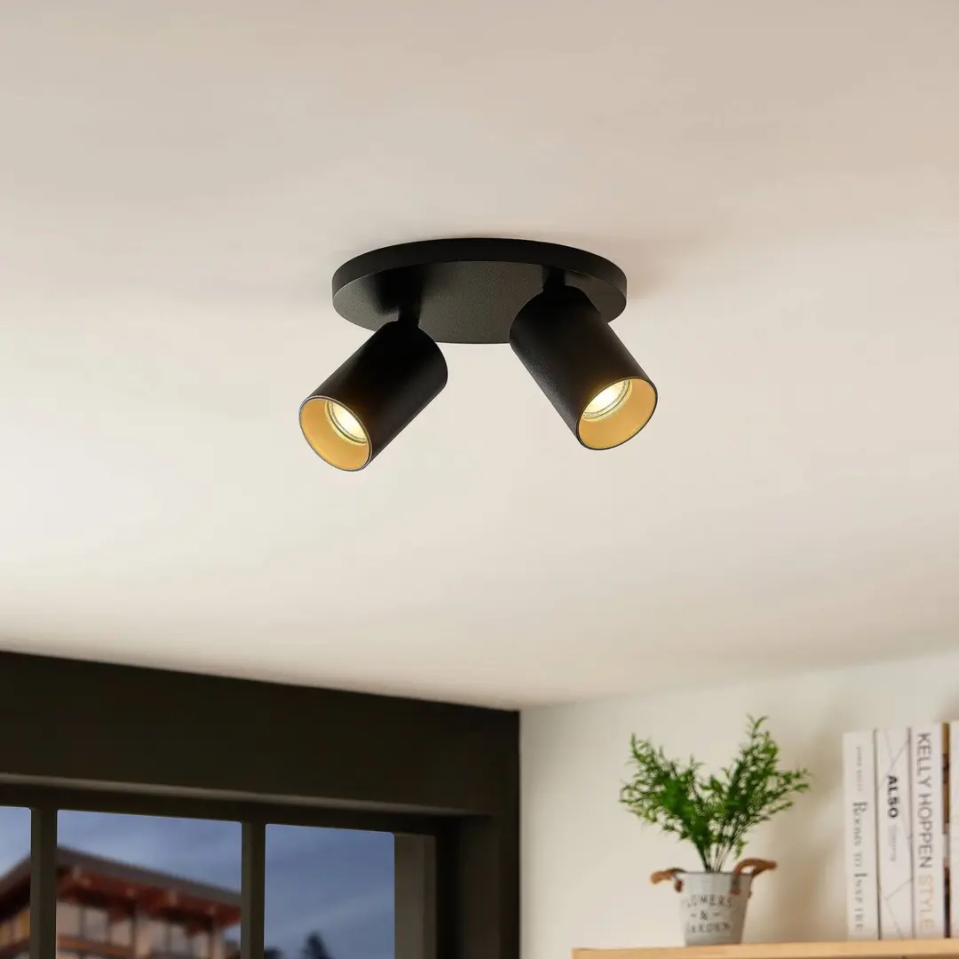 ARCCHIO Buitenspot 2-lichts Aluminium GU10 - 20cm - Zwart