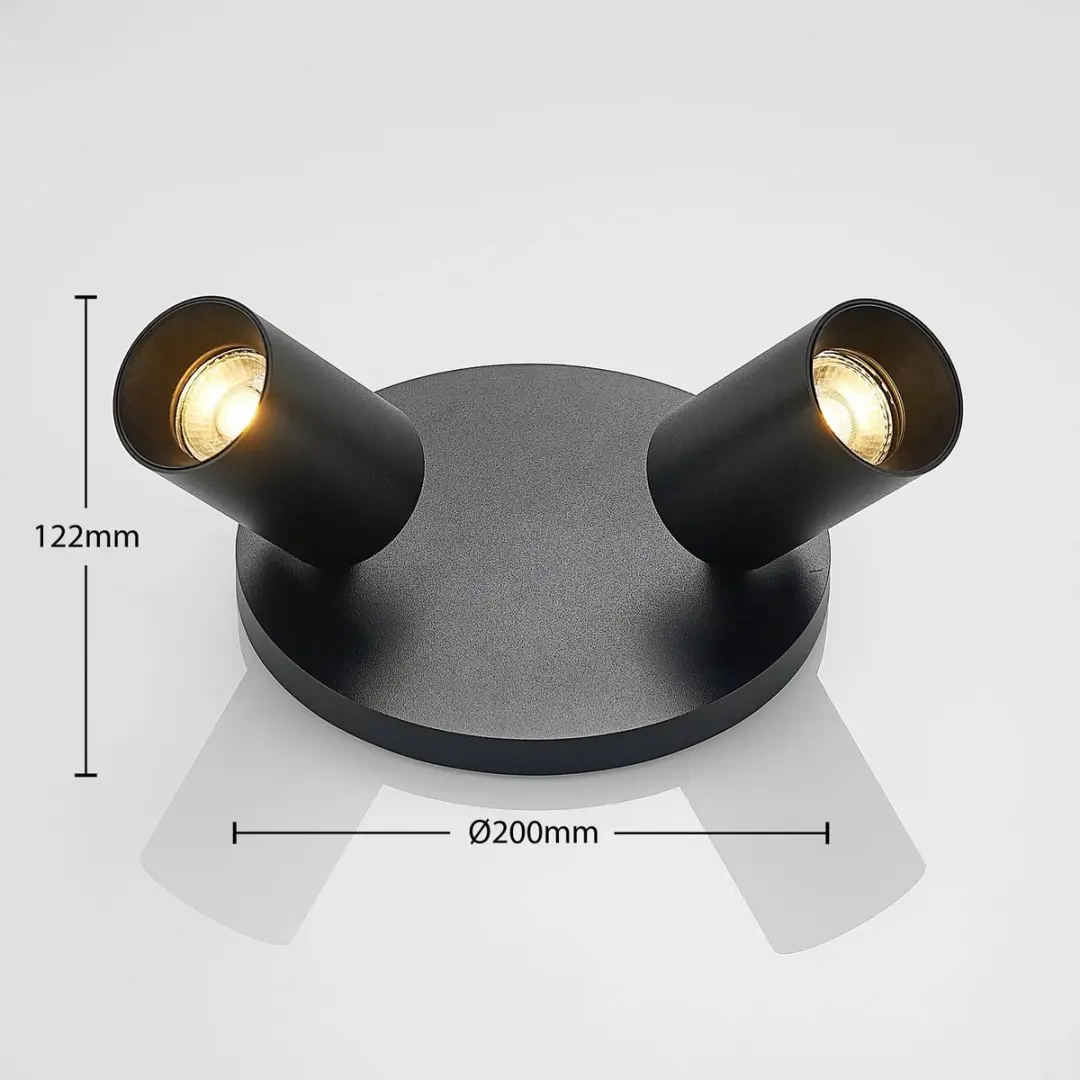 ARCCHIO Buitenspot 2-lichts Aluminium GU10 - 20cm - Zwart - afbeelding 6 van 6
