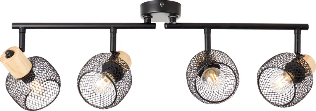 Brilliant Spotbuis 4x E14 74cm - Zwart/Bruin