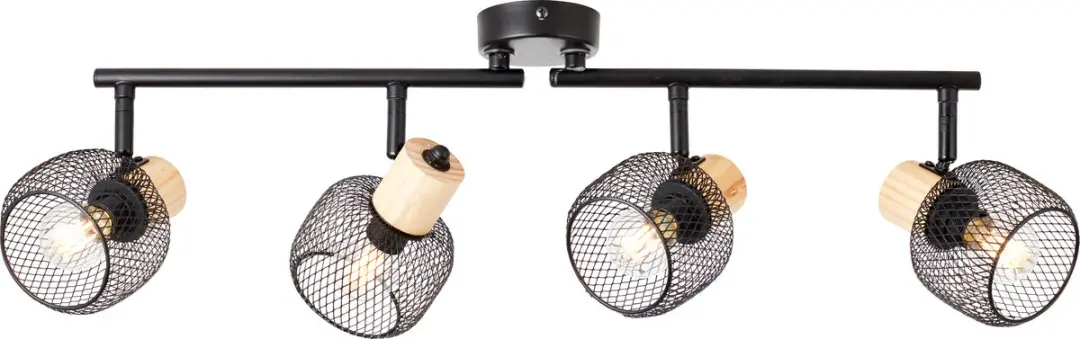 Brilliant Spotbuis 4x E14 74cm - Zwart/Bruin